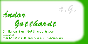 andor gotthardt business card